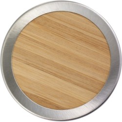 Bambus-Thermosflasche 420 ml mit Siebstopfen - Hellbraun