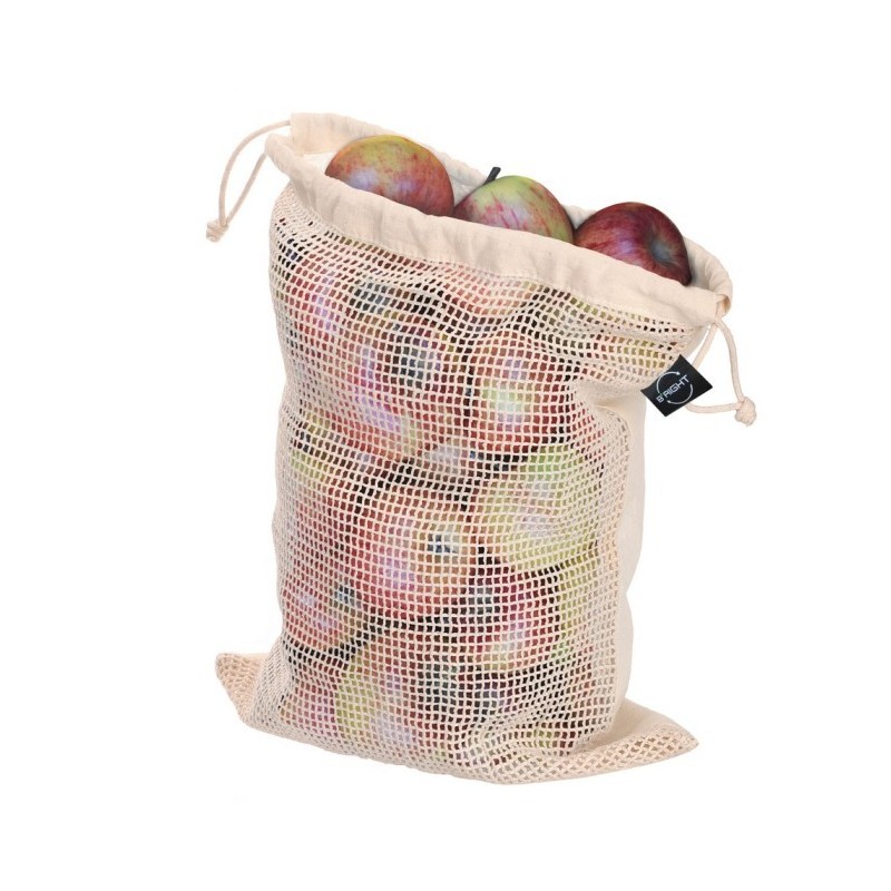 B'RIGHT Baumwolltasche für Obst und Gemüse, groß - Beige