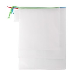 RPET-Beutel für Obst und Gemüse, 3 Stk. - Weiß