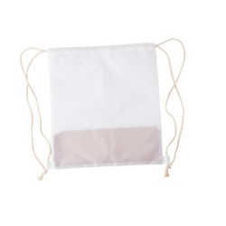 Beutel mit Kordel aus RPET und Kork - Weiß