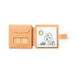 Malset aus recyceltem Karton, Buntstifte - Braun