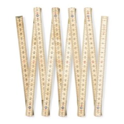 Faltbarer Meter 2m aus Holz - Braun