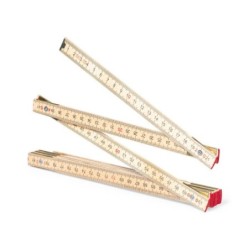 Faltbarer Meter 2m aus Holz - Braun