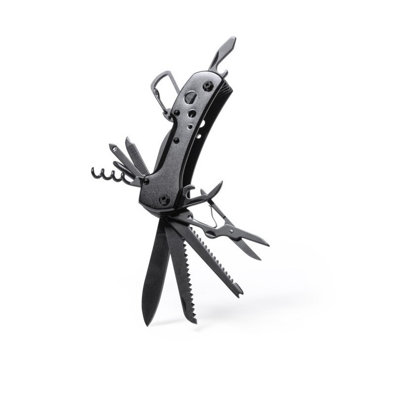 Multifunktionswerkzeug, Taschenmesser, 13 Funktionen - Schwarz