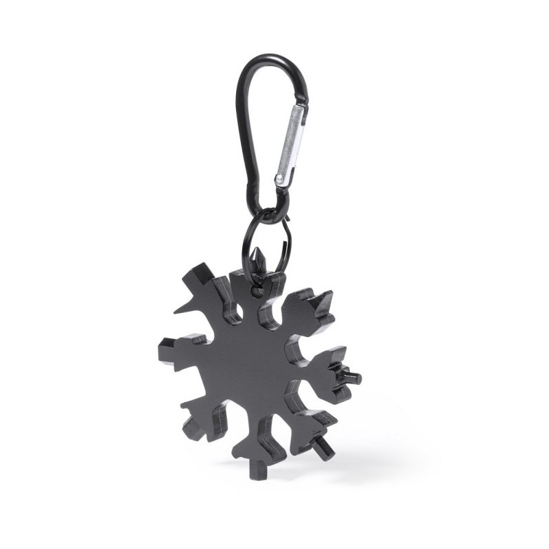 Multifunktionswerkzeug 6 El., Karabiner - Schwarz