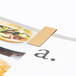 Lesezeichen aus recyceltem Karton, magnetisch - Braun