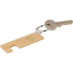 Bambus-Schlüsselanhänger, Telefonständer - Braun