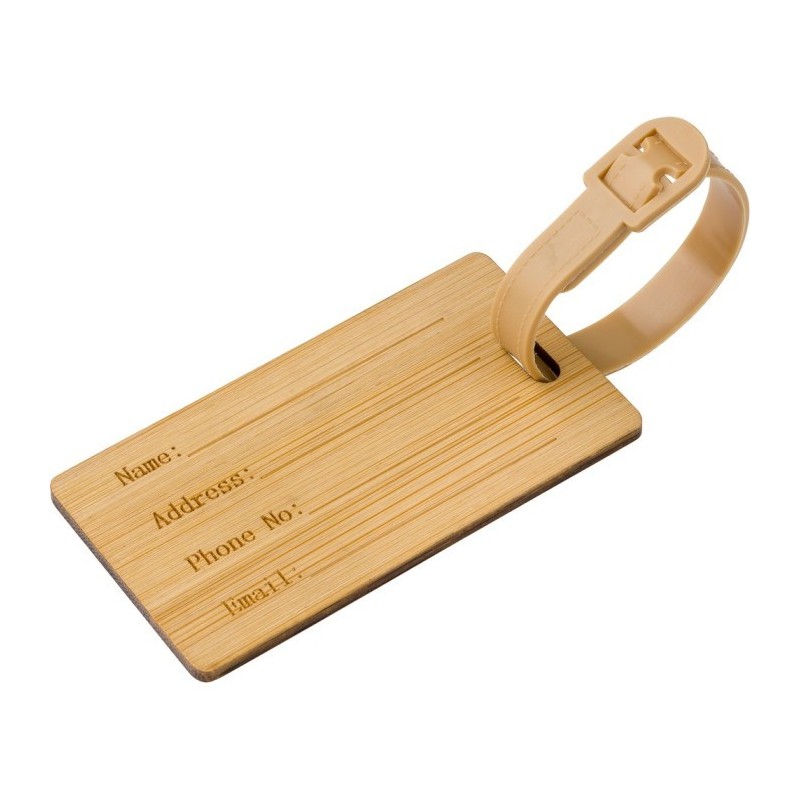 Kofferanhänger aus Bambus - Braun