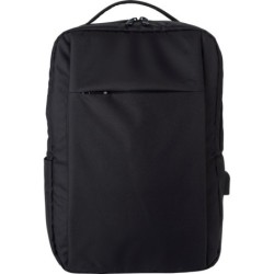 Laptop-Rucksack 16" RPET - Schwarz