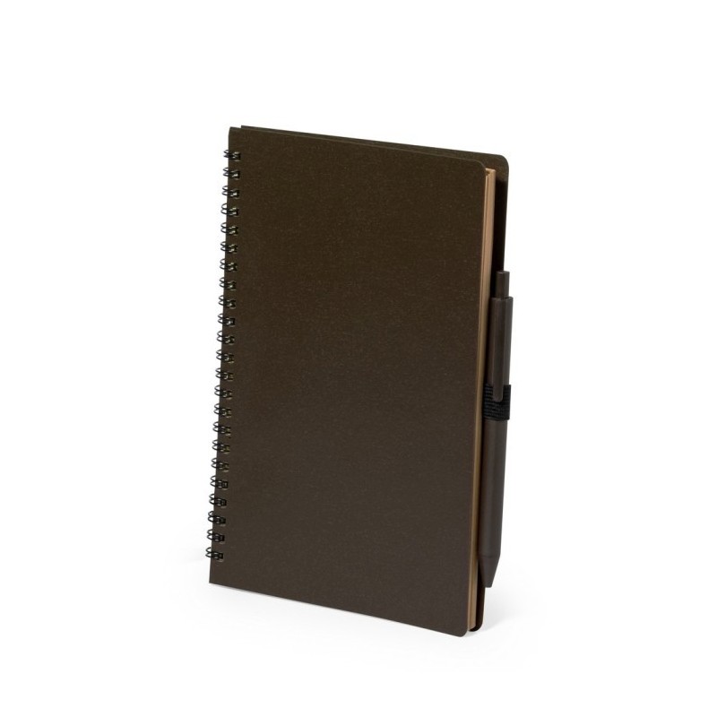 Notizbuch aus Kaffeefasern A5 mit Kugelschreiber - Braun