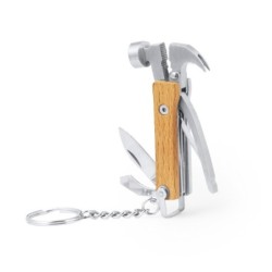 Multifunktionswerkzeug, 7 Funktionen, Schlüsselanhänger - Braun