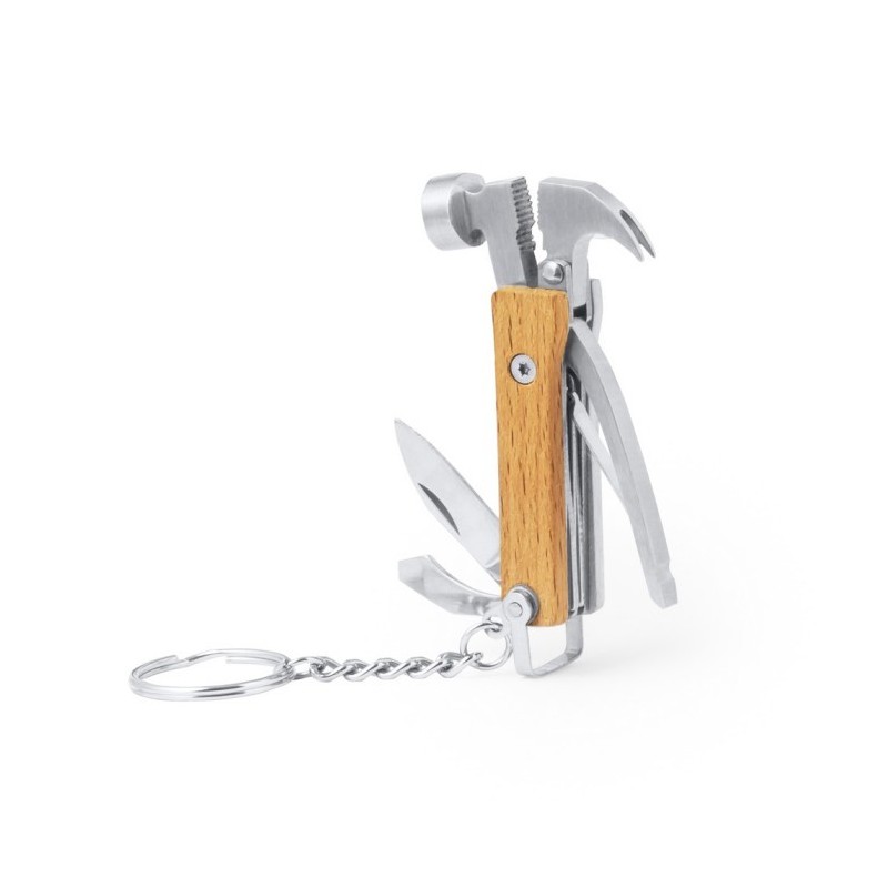 Multifunktionswerkzeug, 7 Funktionen, Schlüsselanhänger - Braun