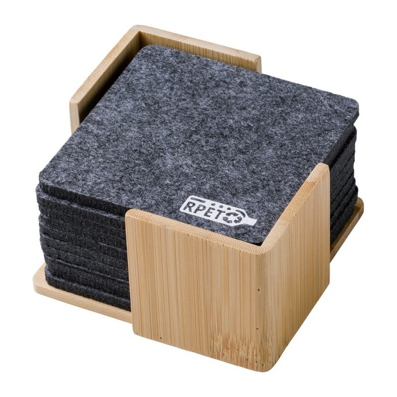Filzpadset RPET, 10 Stück - Grau
