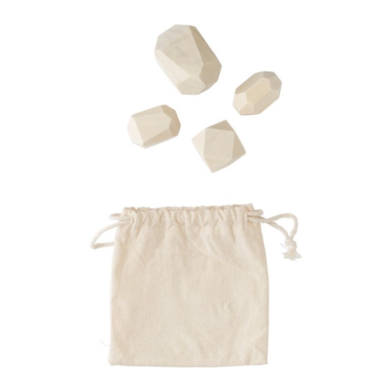 Geschicklichkeitsspiel aus Holz, 4 Stück - Braun