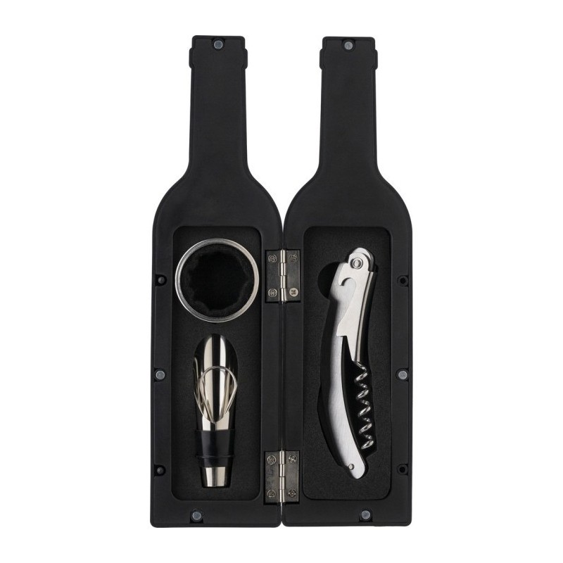 Weinset, 3-tlg. - Schwarz