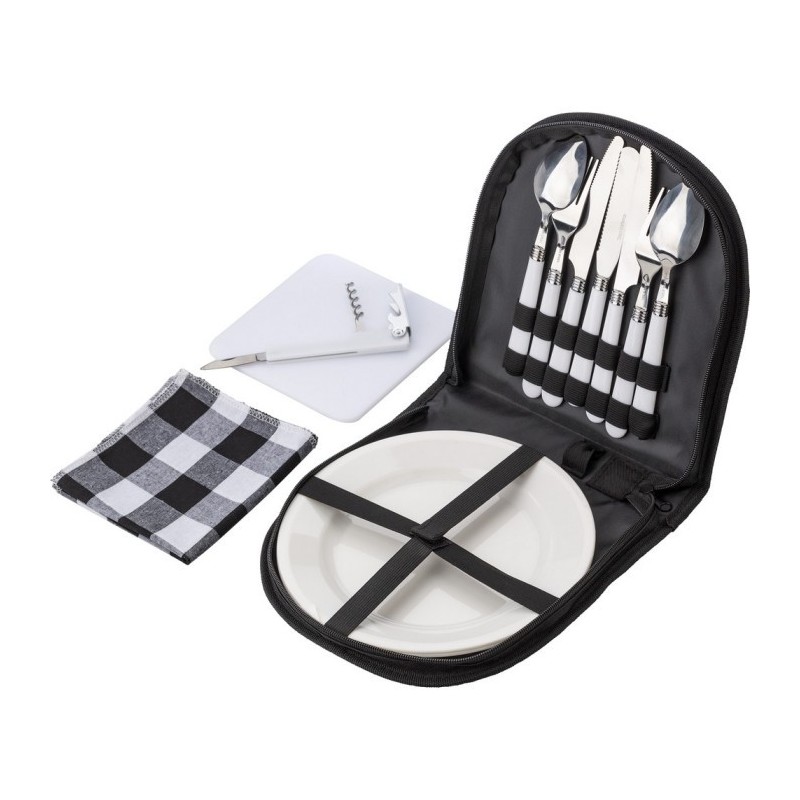 Picknicktasche, Reiseset - Schwarz