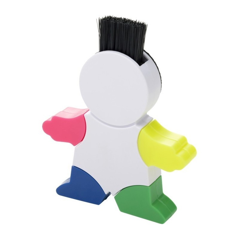 Textmarker "Kerl", Bildschirmreiniger, Tastaturbürste - Weiß