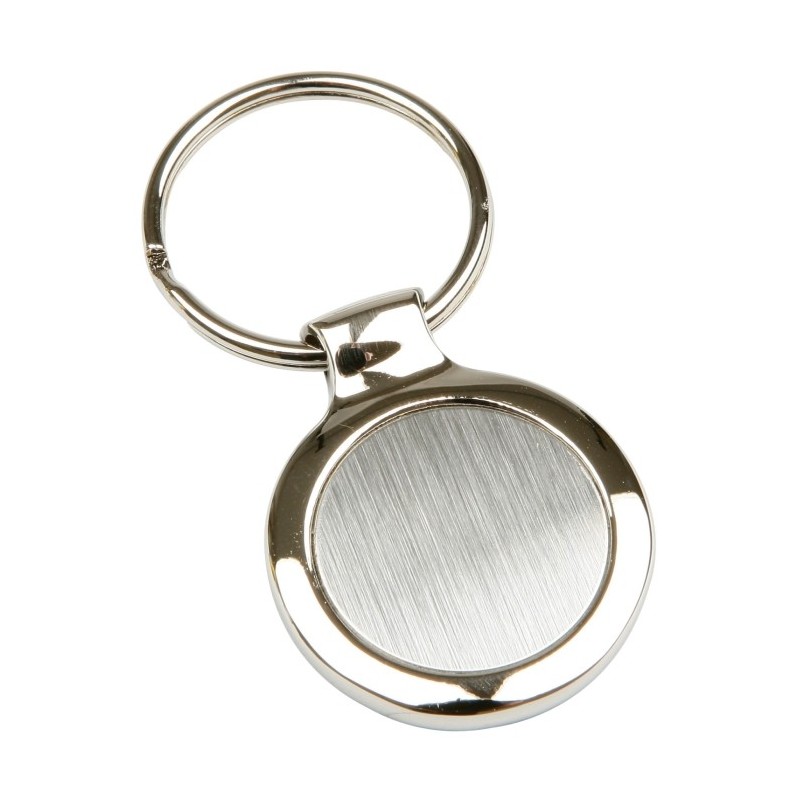 Runder Schlüsselanhänger - Silber