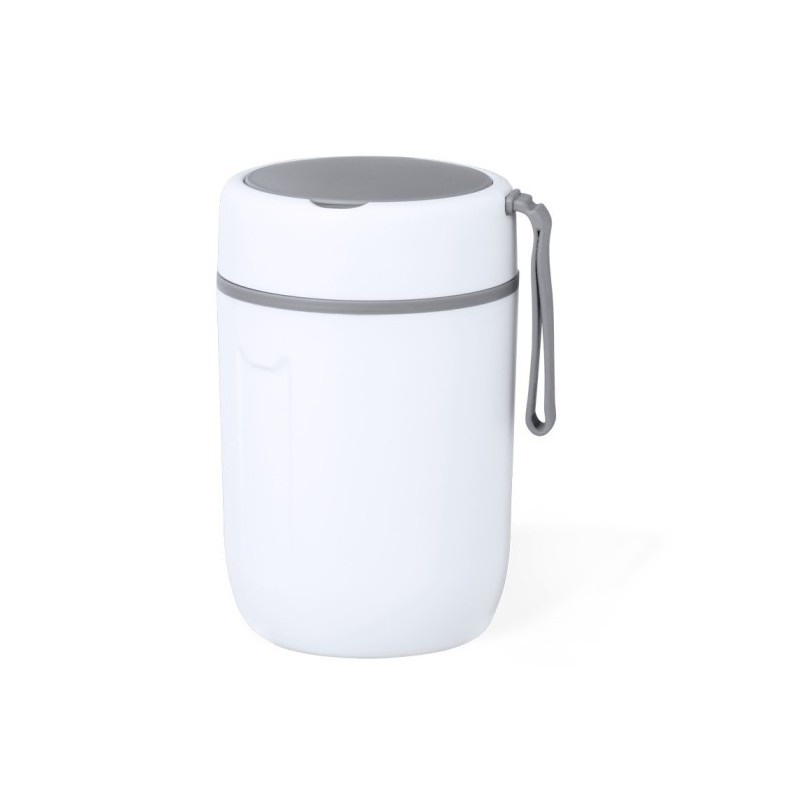 Lebensmittelbehälter 500 ml, Löffel - Weiß