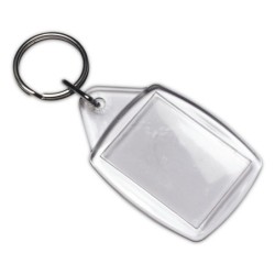 Schlüsselanhänger mit Platz für eine Karte mit Logo - Transparent