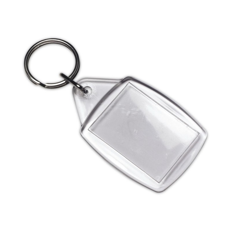 Schlüsselanhänger mit Platz für eine Karte mit Logo - Transparent