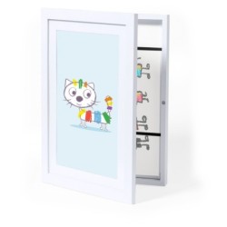 Bilderrahmen zur Aufbewahrung von Zeichnungen ca. A4, Fotorahmen - Weiß