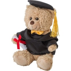 Teddybär Schüler aus Plüsch - Schwarz