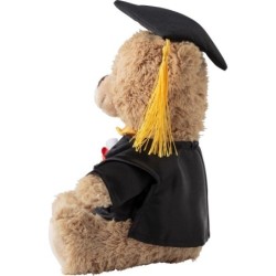 Teddybär Schüler aus Plüsch - Schwarz