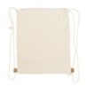 Beutel aus Baumwolle mit Kordel, Korkdetails | Rontay - Beige