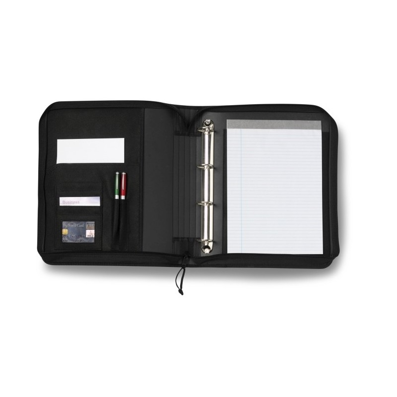 Konferenzmappe A4 mit Notizbuch und Taschenrechner - Schwarz