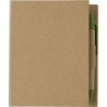 Haftnotizenset, Haftnotizen, Notizbuch, Kugelschreiber, Lineal - Braun