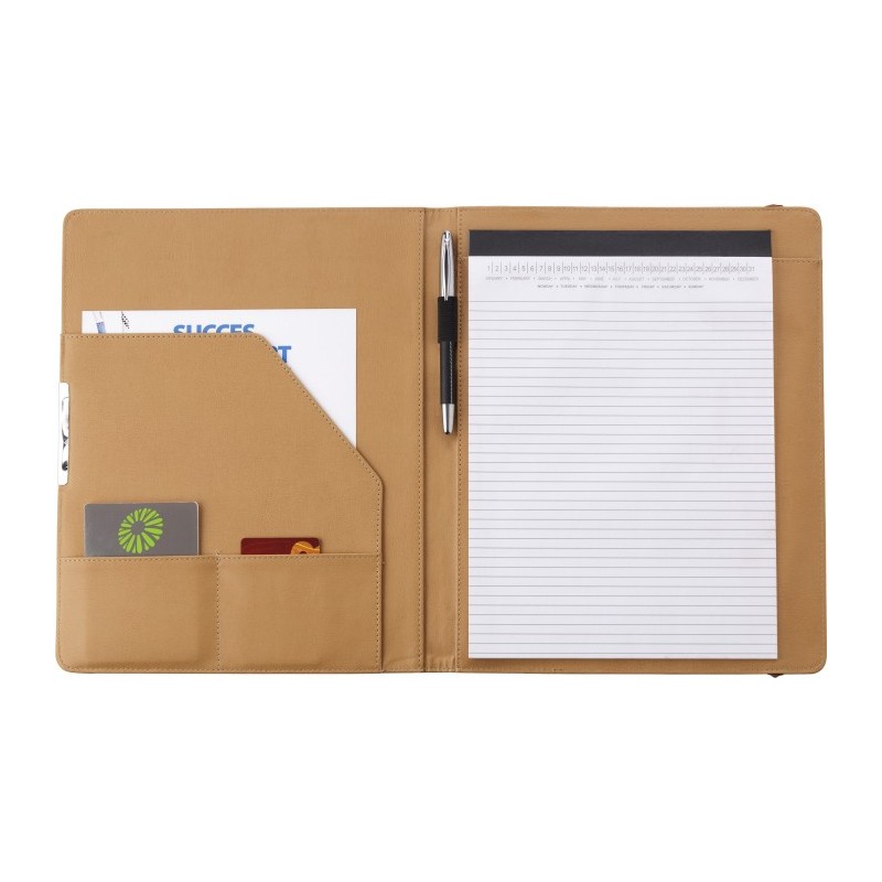 Kork-Konferenzmappe A4 mit Notizbuch - Braun