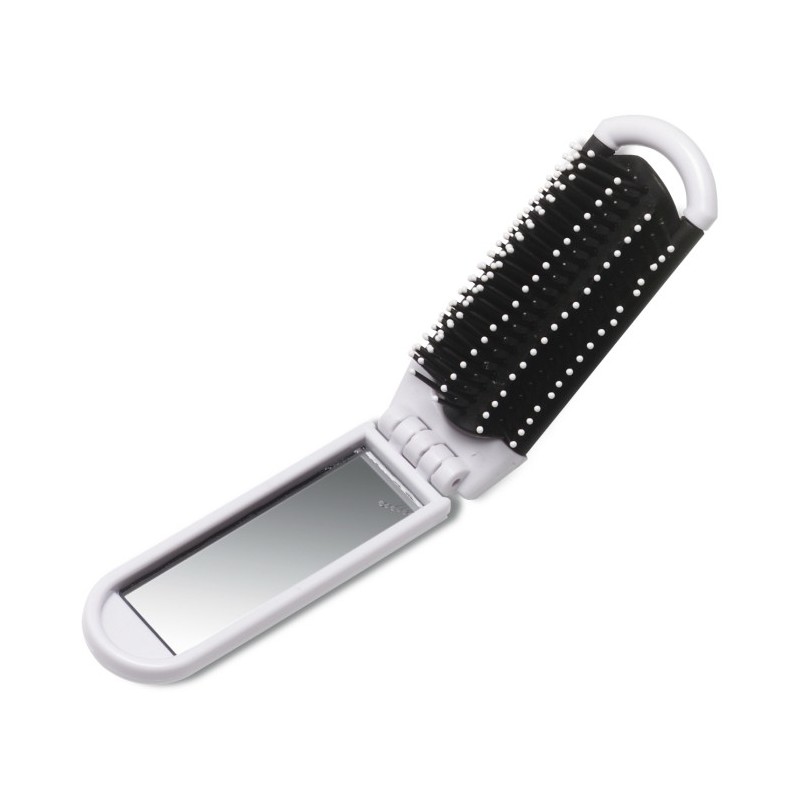 Haarbürste mit Spiegel - Weiß