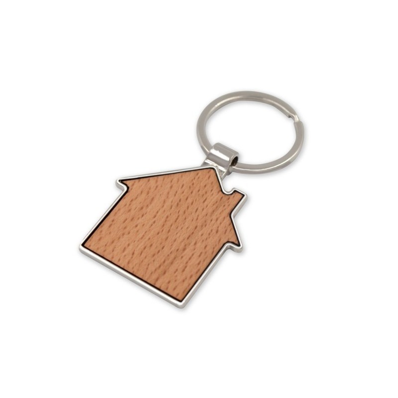 Schlüsselanhänger "Haus" - Braun