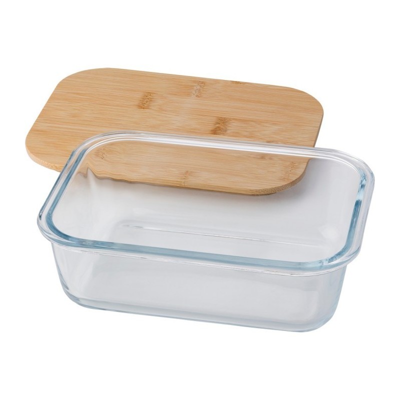 Frühstücksbox aus Glas 900 ml - Hellbraun