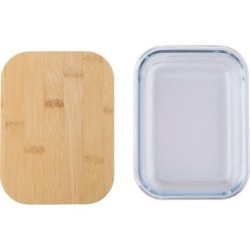 Frühstücksbox aus Glas 900 ml - Hellbraun