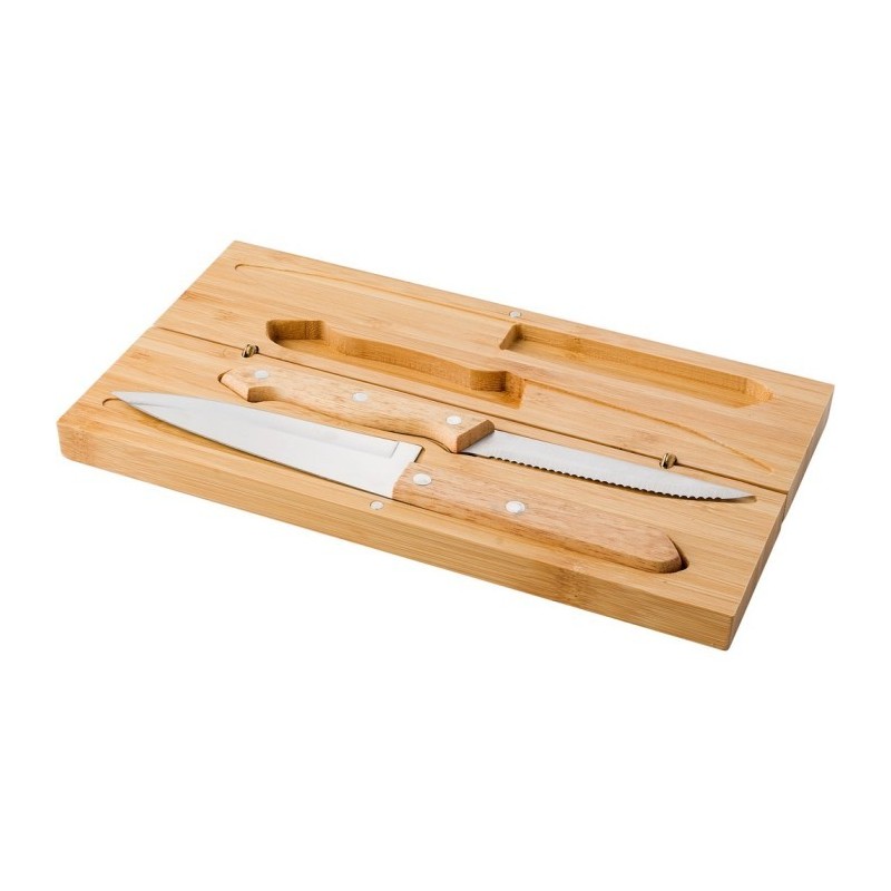 Messer Set aus Bambus - Braun