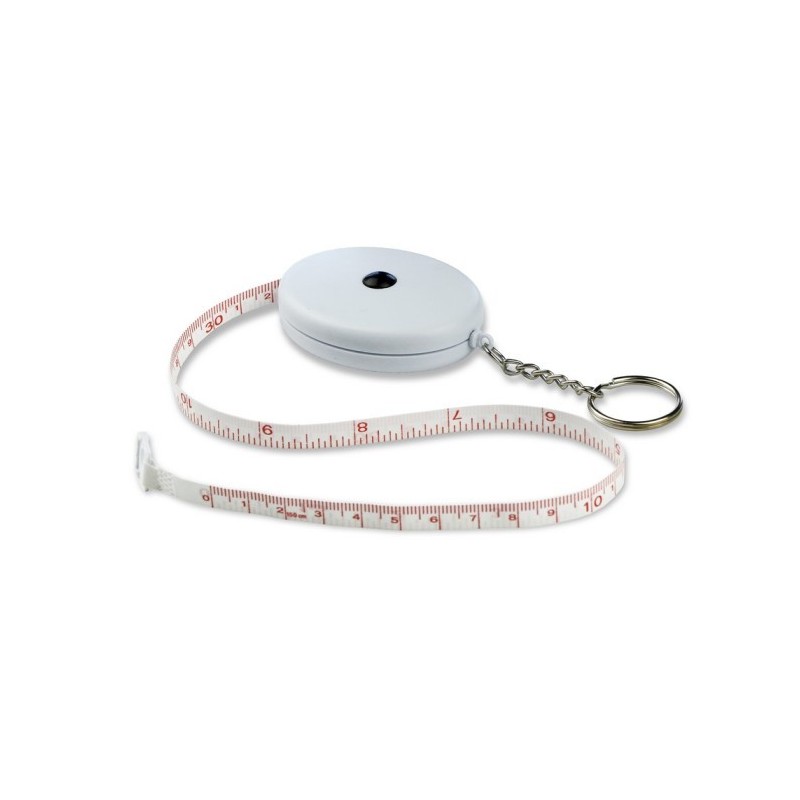 Schlüsselanhänger, Maßband 1.5m - Weiß