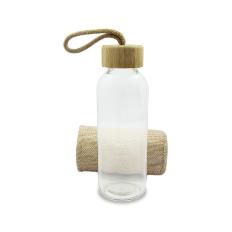 Sportflasche aus Glas 410 ml - Transparent