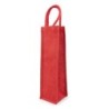 Flaschentasche aus Jute - Rot