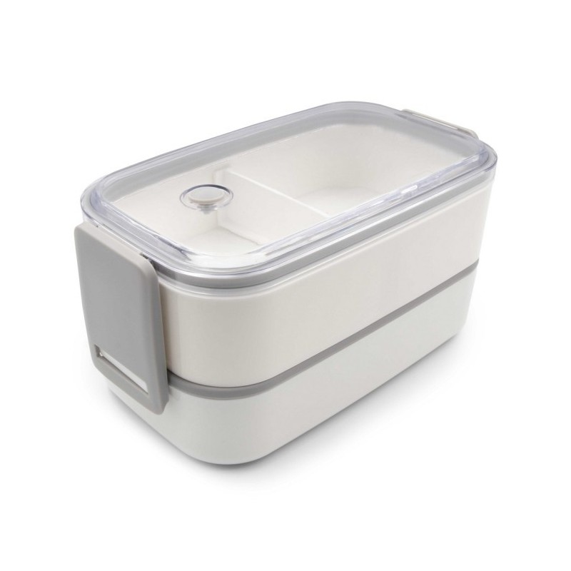 Lunchboxen 2 Stück, 2x700 ml, Besteck - Weiß