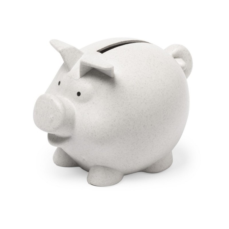 Sparschwein aus Bambusfaser - Beige