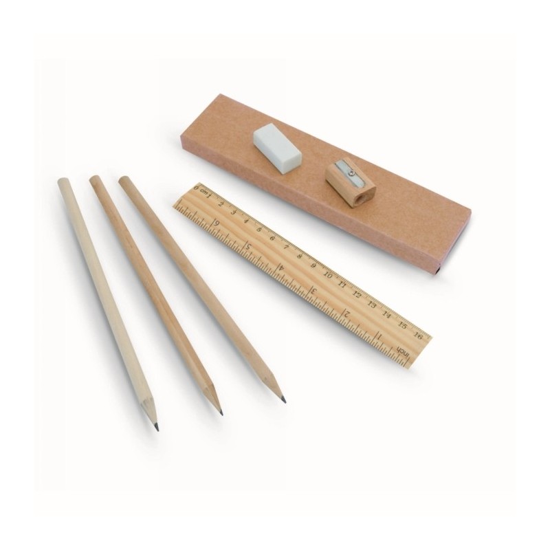 Schulset, Federtasche - Braun