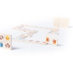 Dominospiel in Holzbox - Braun