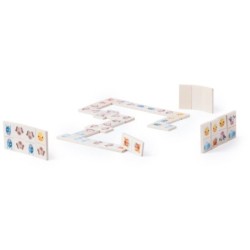 Dominospiel in Holzbox - Braun