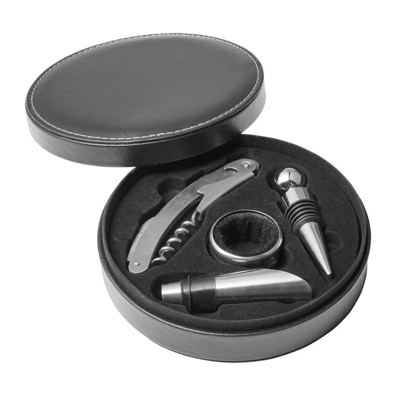 Weinset 4-tlg. in Box - Schwarz
