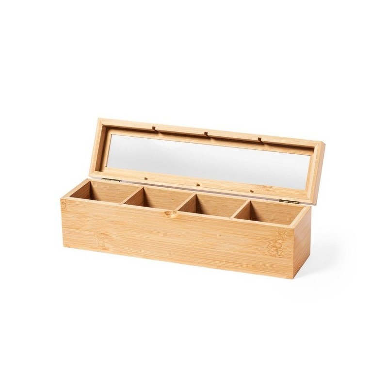 Teebox aus Bambus - Hellbraun