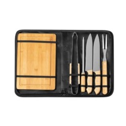 Holzgrill-Set, 6-tlg. - Hellbraun