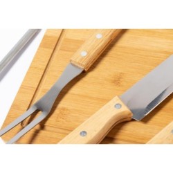 Holzgrill-Set, 6-tlg. - Hellbraun