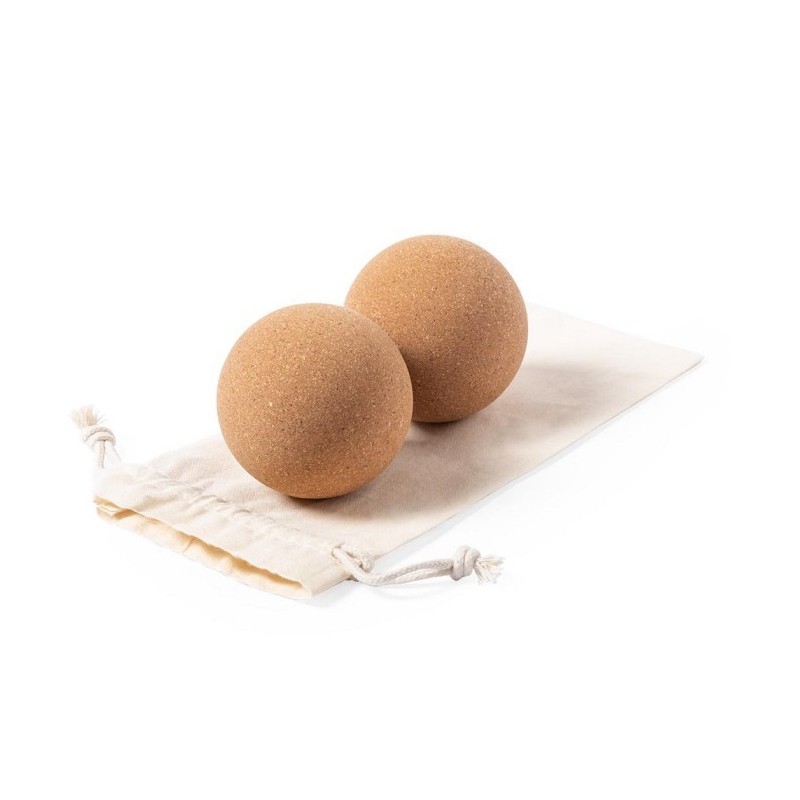 Yogabälle-Set aus Kork - Braun